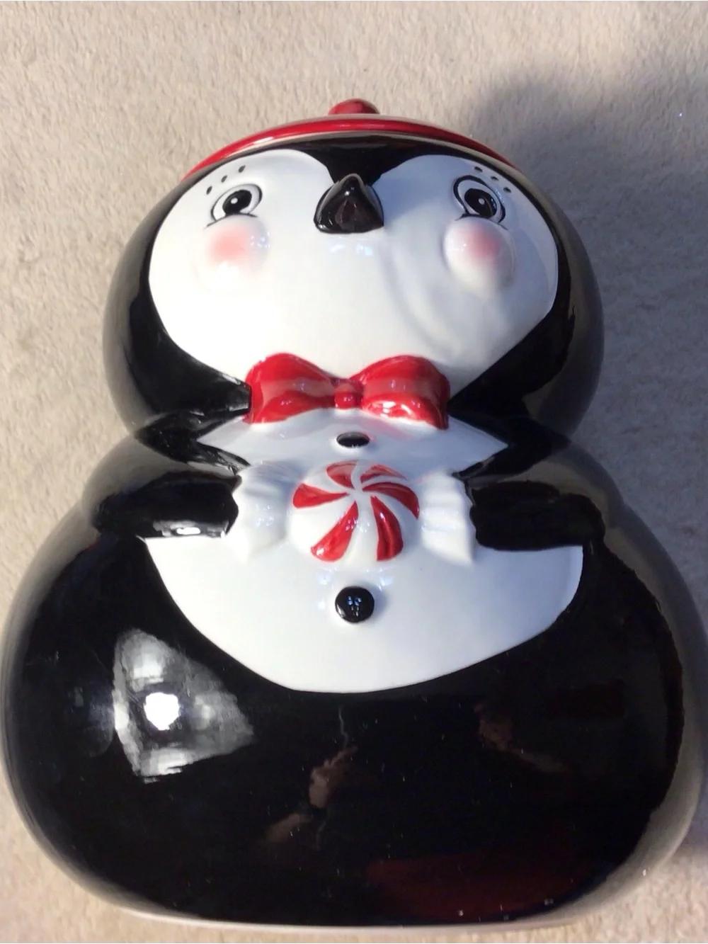 Penguin Ceramic Cookie Jar
